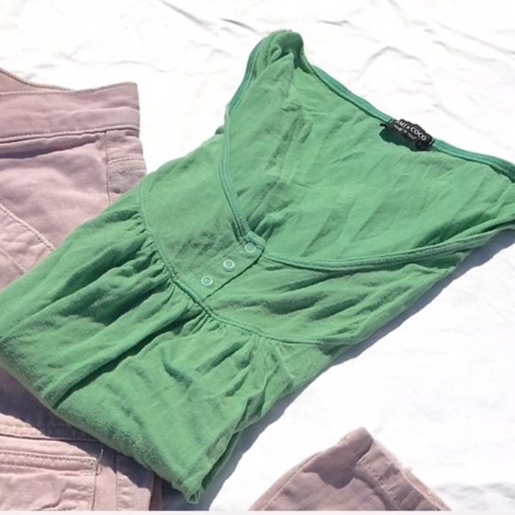 Italian Soft Scoop Tee from MIMI & COCO in Green - Picture 1 of 4